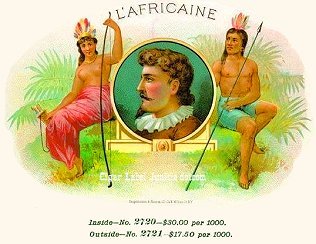 L'Africaine cigar box label