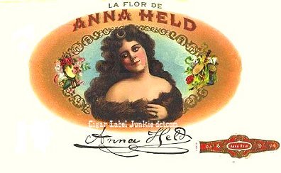 LFD Anna Held cigar box label