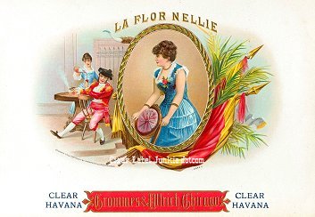 LF Nellie cigar box label