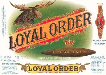 Loyal Order of Moose- cigar box label