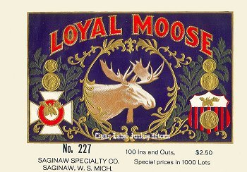 Loyal Moose- cigar box label