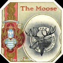 The Moose- cigar box label