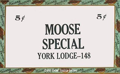 Moose Special- cigar box label