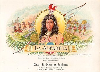 La Alfareta 2 cigar box label