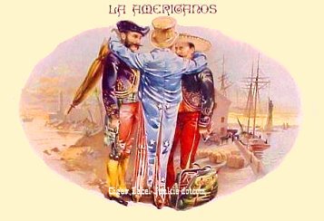 La Americanos cigar box label