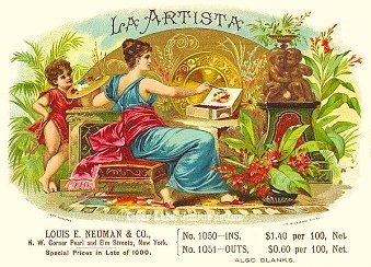 the arts - artist theme cigar label