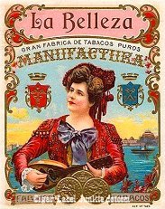 La Belleza cigar box label