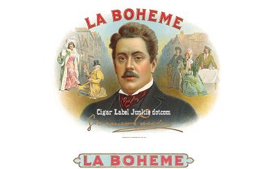 La Boheme cigar box label