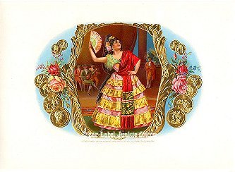 La Cantarina cigar box label
