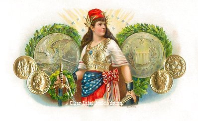 La Capitana cigar box label