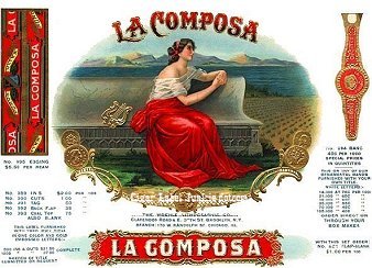La Composa cigar box label