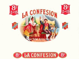 La Confesion 8 inner cigar label