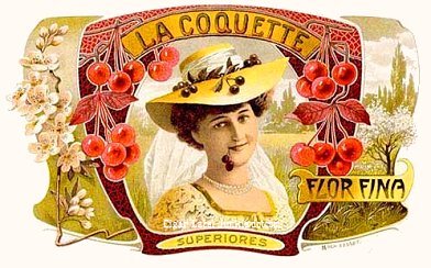 La Coquette- cigar box label