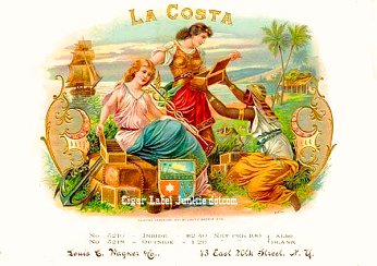La Costa cigar box label