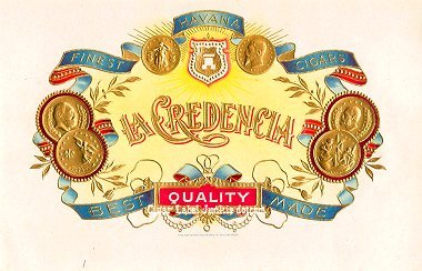 La Credencia inner cigar label