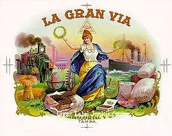 La Gran Via inner cigar label