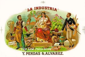 La Industria cigar box label