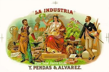 La Industria cigar box label