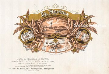 La Moneda ts cigar box label