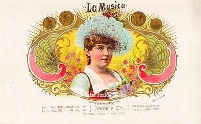 La Musica cigar box label