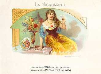 La Nigromante cigar box label