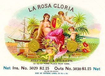 La Rosa Gloria- cigar box label