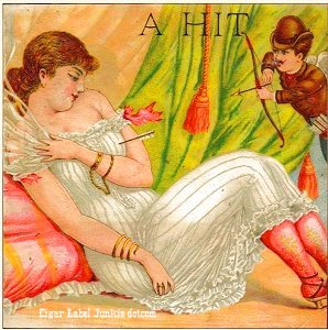 A Hit- cigar box label