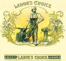 Labors Choice cigar box label