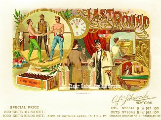 Last Round cigar box label