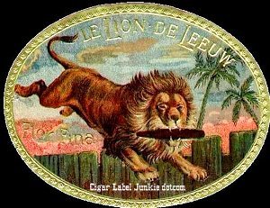 Le Lion- cigar box label