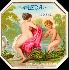 Leda cigar label
