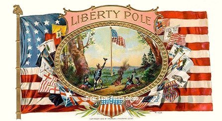 Liberty Pole cigar box label
