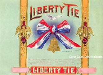 Liberty Tie cigar box label