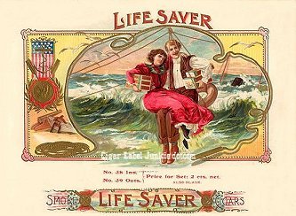 Life Saver cigar box label