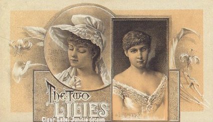Two Lilies cigar box label