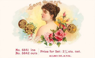 Song Queen cigar box label