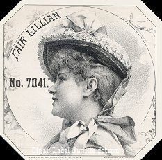 Fair Lillian cigar box label