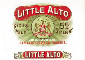 Little Alto inner cigar label