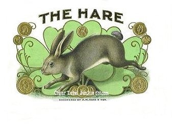 The Hare- cigar box label