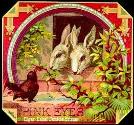 Pink Eyes- cigar box label