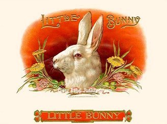 Little Bunny- cigar box label