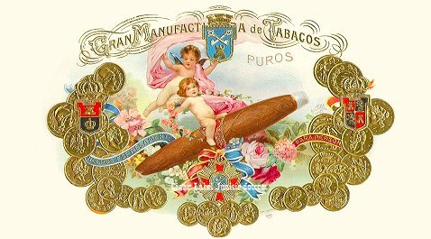 UT Cherub / Cigar- cigar box label