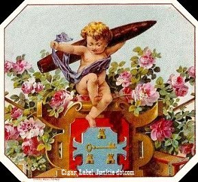 UT Cherub Cigar- cigar box label