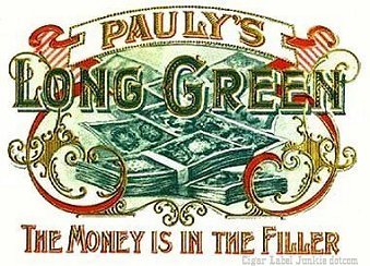 Long Green cigar box label