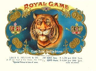 Royal Game- cigar box label