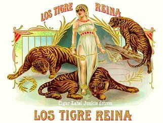 Los Tigre- cigar box label