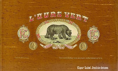 Lours Vert- cigar box label