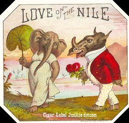 Love on the Nile- cigar box label