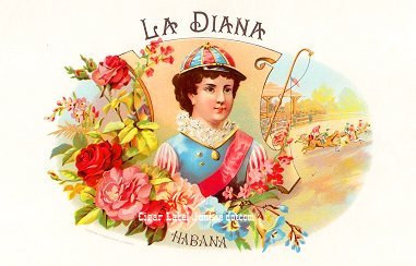 La Diana- cigar box label