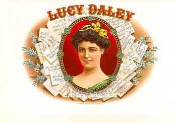 Lucy Daley cigar box label